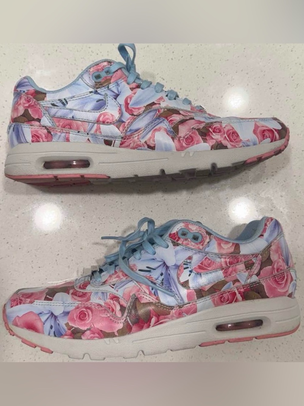 Nike Air Max 1 ultra ‘Paris’ floral print Sneakers in Pink and Blue